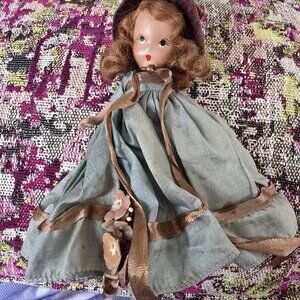Vintage Nancy Ann Storybook Doll #183 Thursday's Child Frozen Leg Bisque Doll